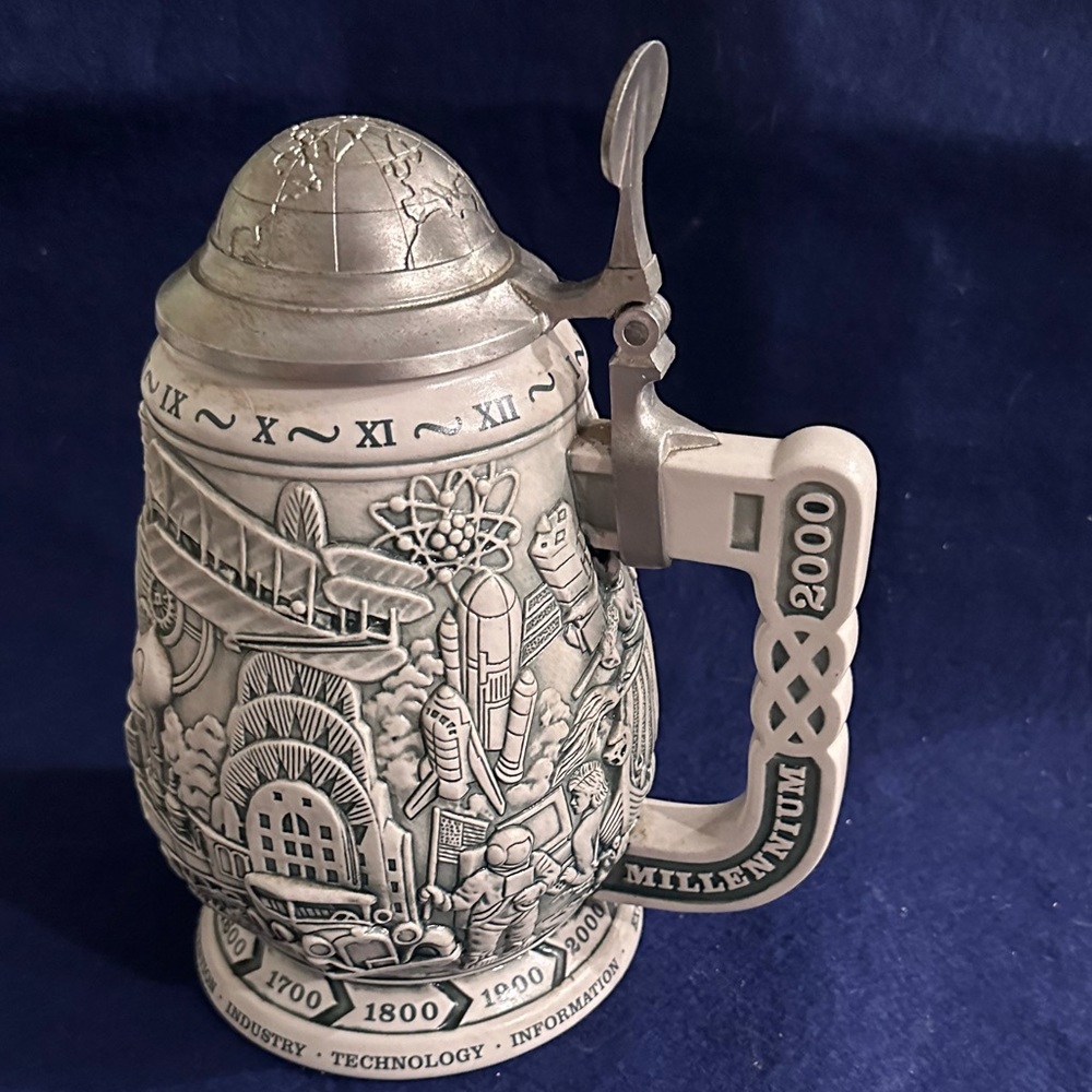 Avon 1999 Millennium 1000 Years of History Beer Stein Ceramarte Brazil